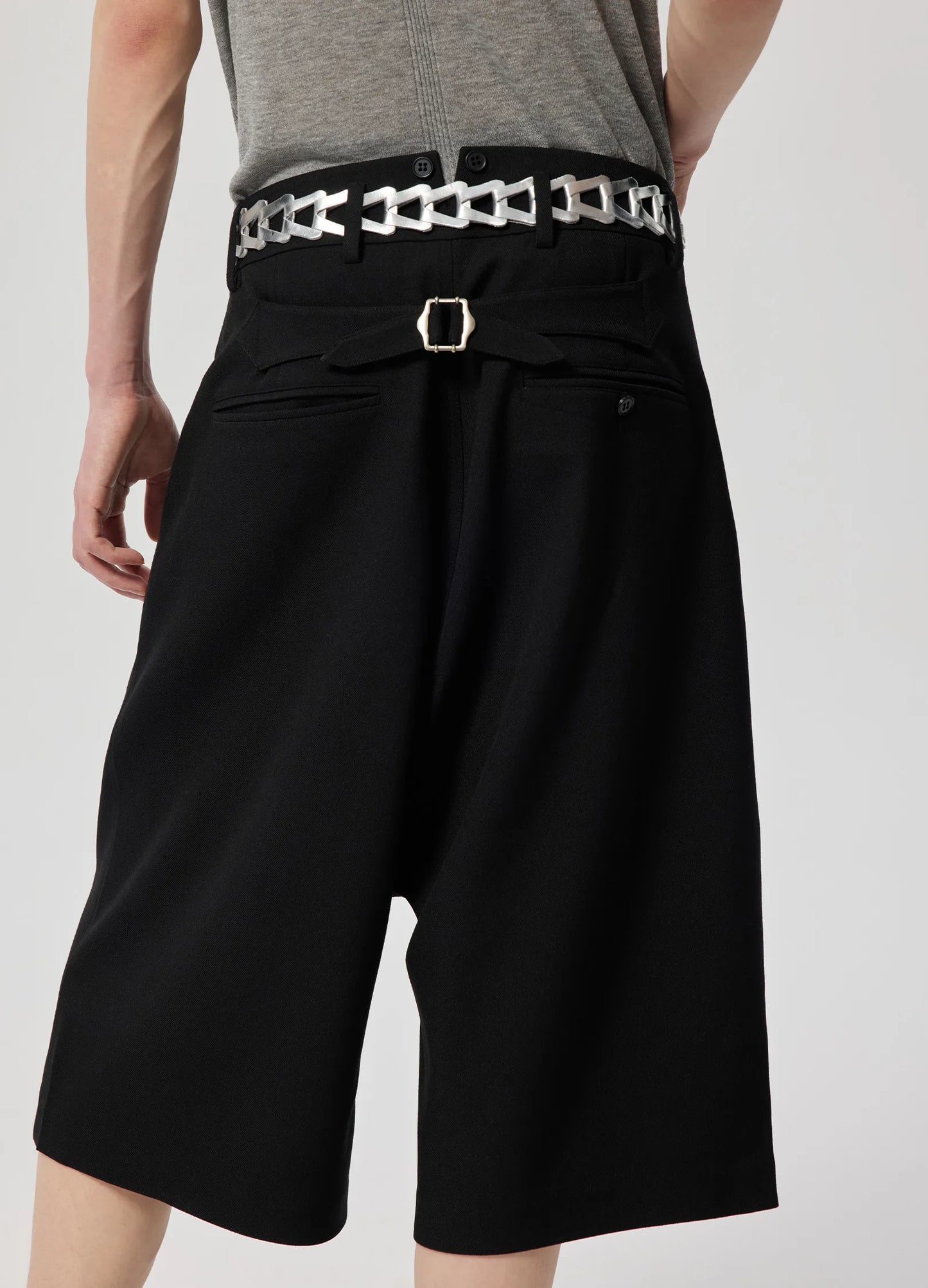 Pleated Drop Shorts