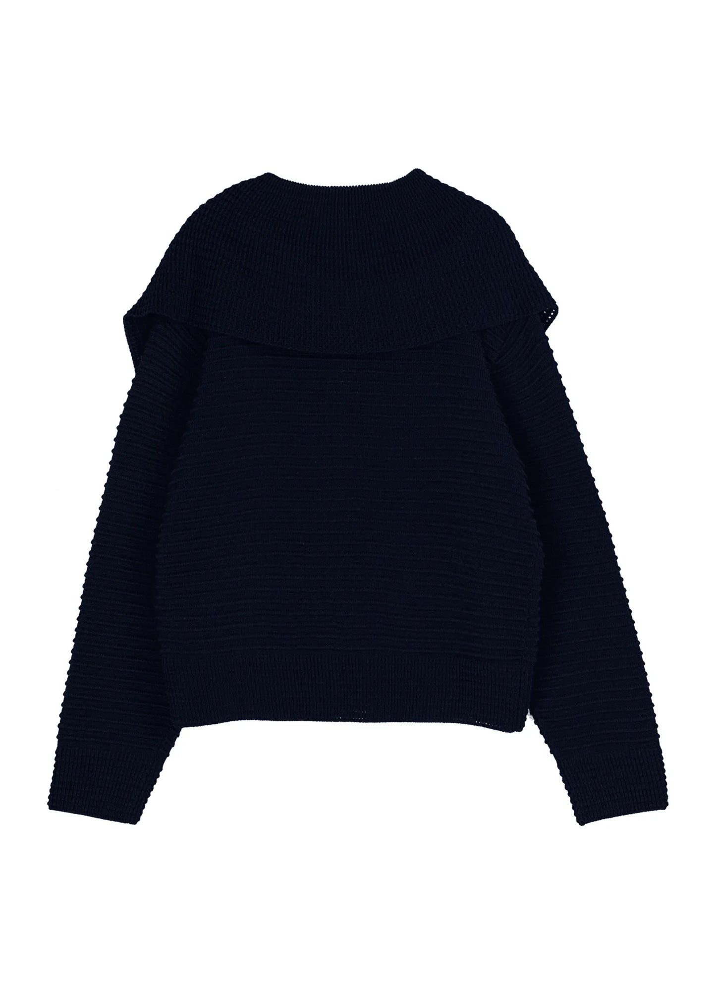 Pleated Knit Cardigan