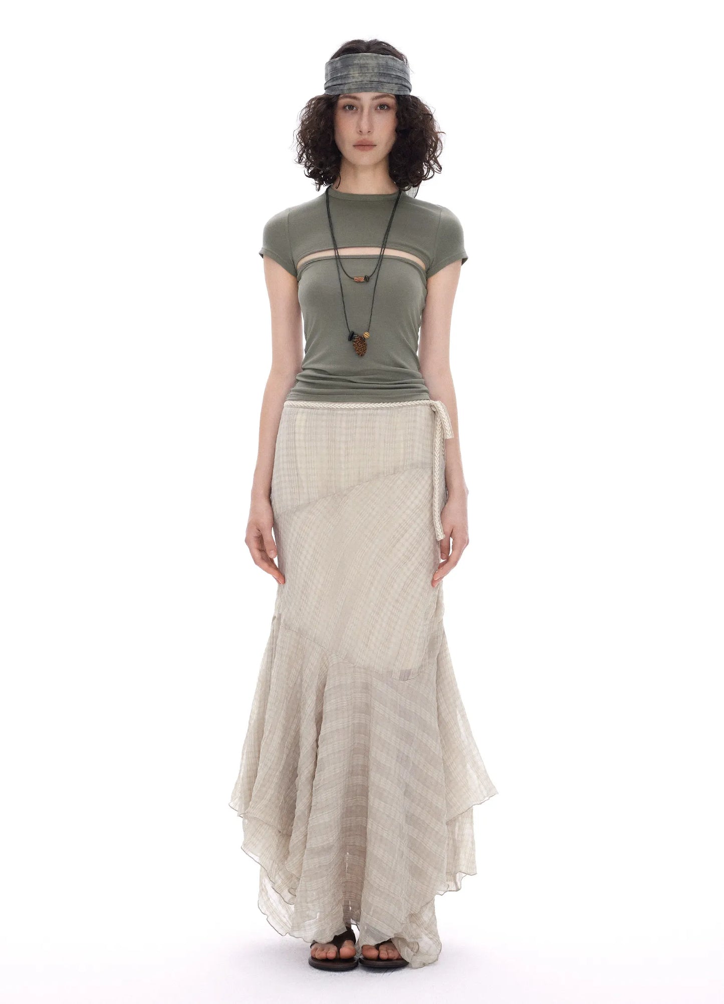 Pleated Maxi Skirt