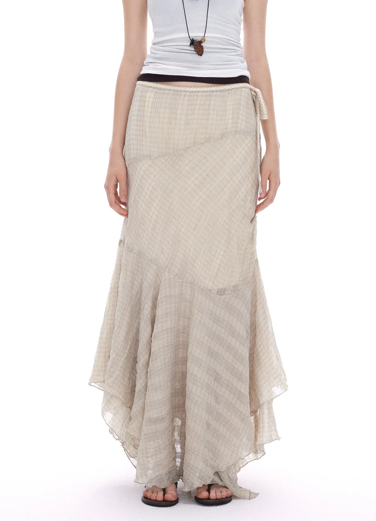 Pleated Maxi Skirt