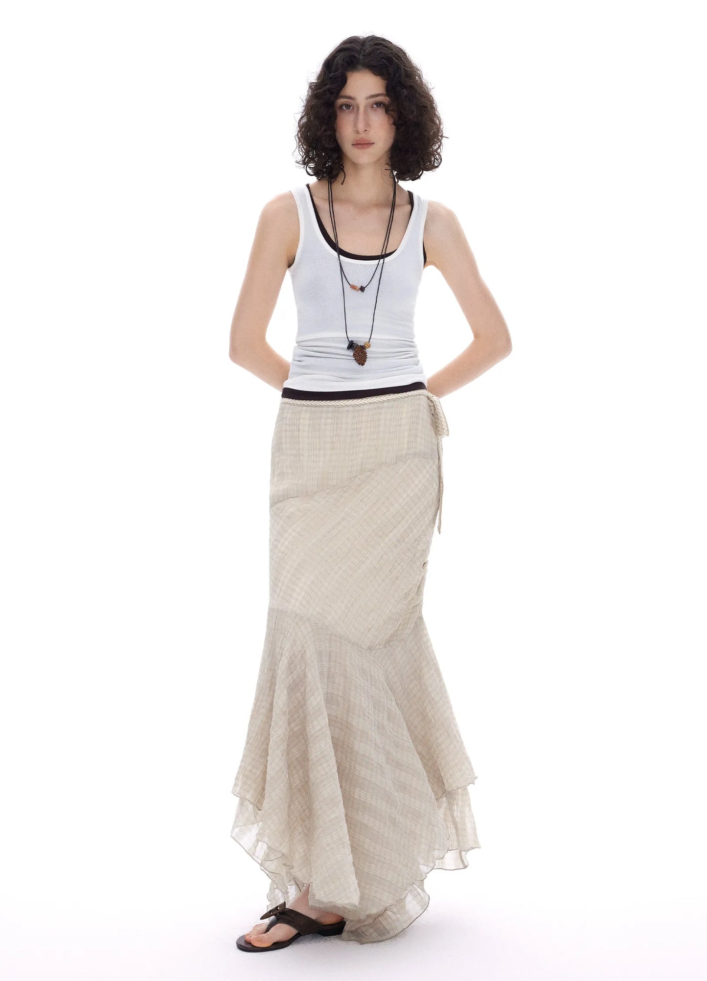 Pleated Maxi Skirt