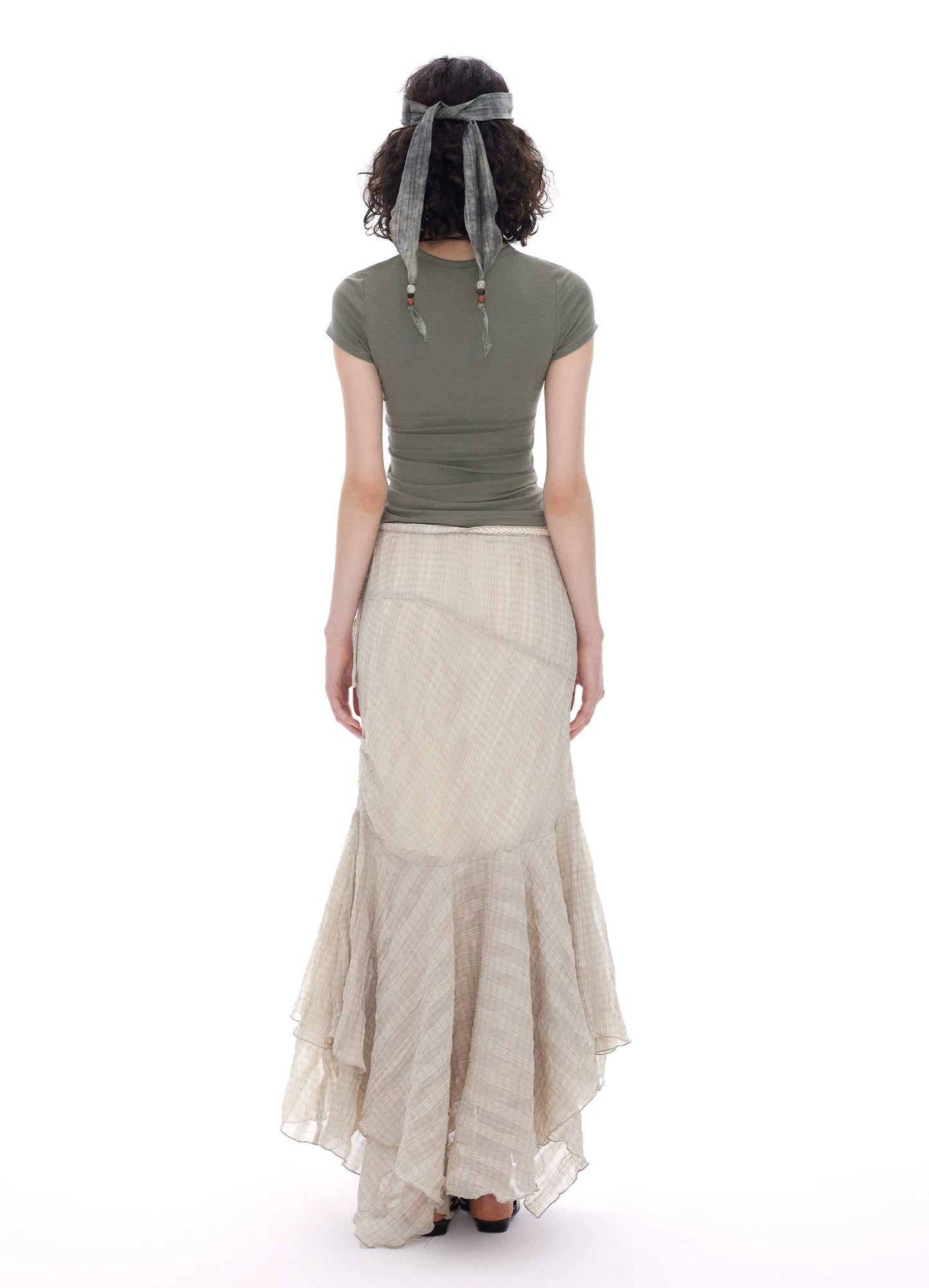 Pleated Maxi Skirt