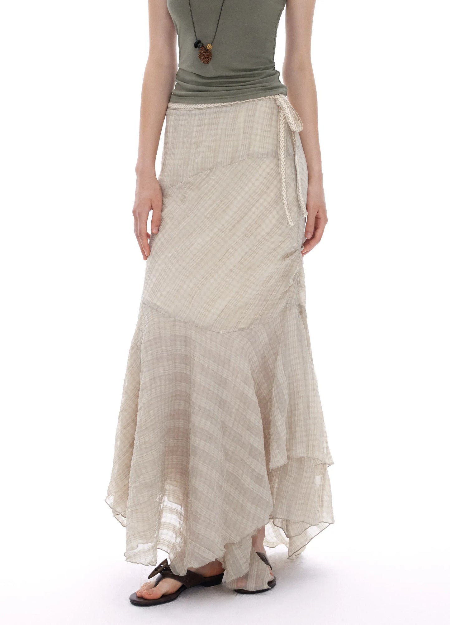 Pleated Maxi Skirt