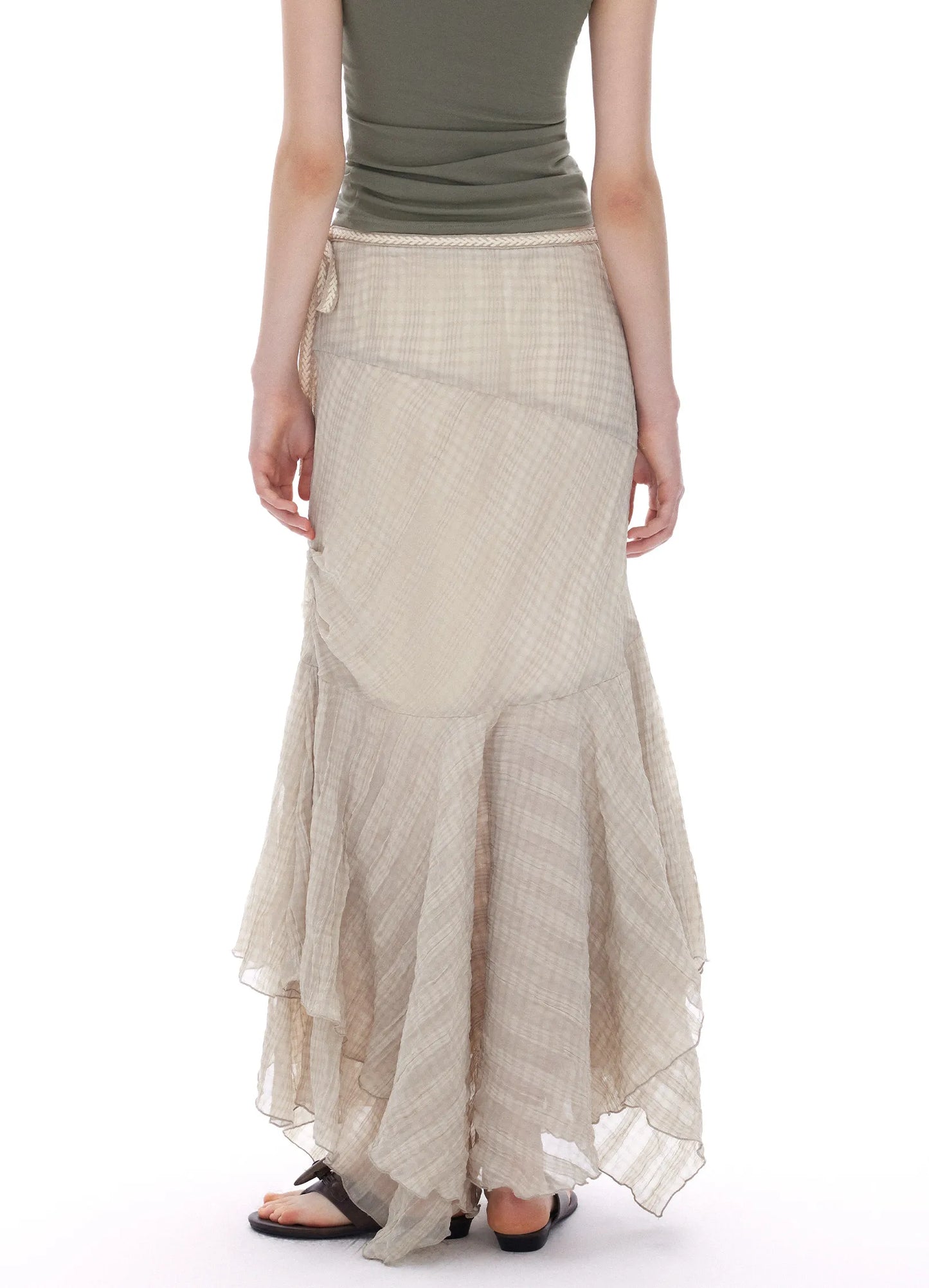 Pleated Maxi Skirt
