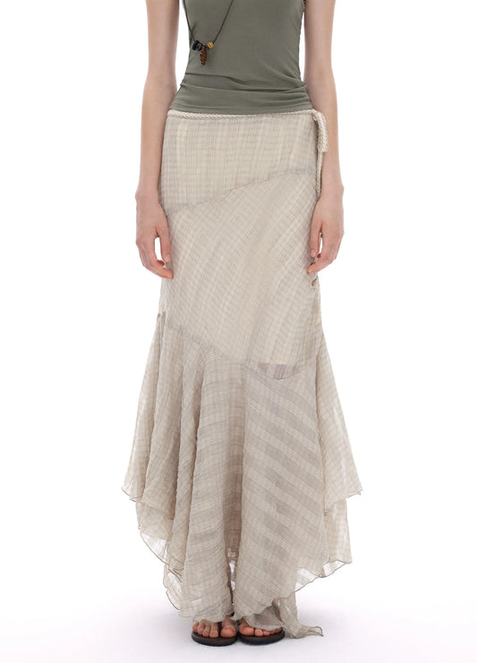 Pleated Maxi Skirt