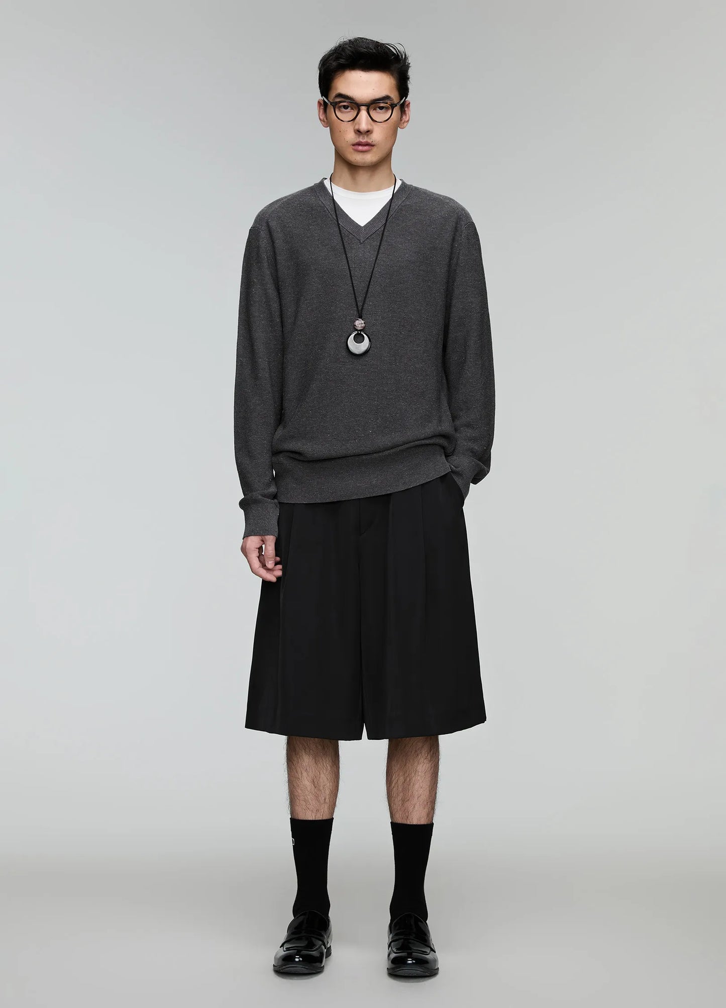 Pleated Suit Shorts