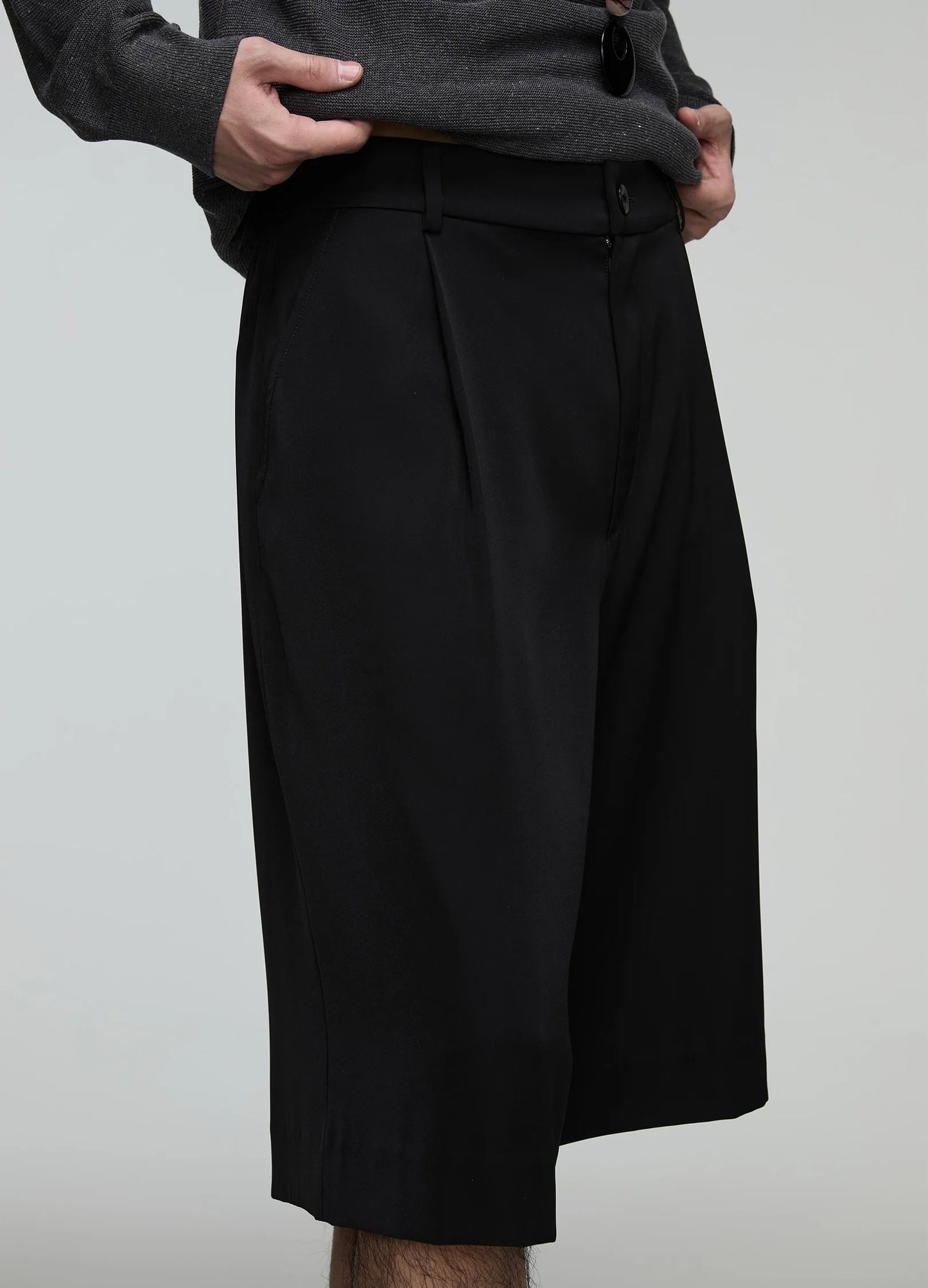 Pleated Suit Shorts