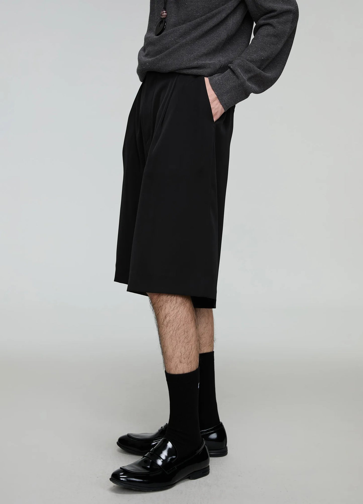 Pleated Suit Shorts