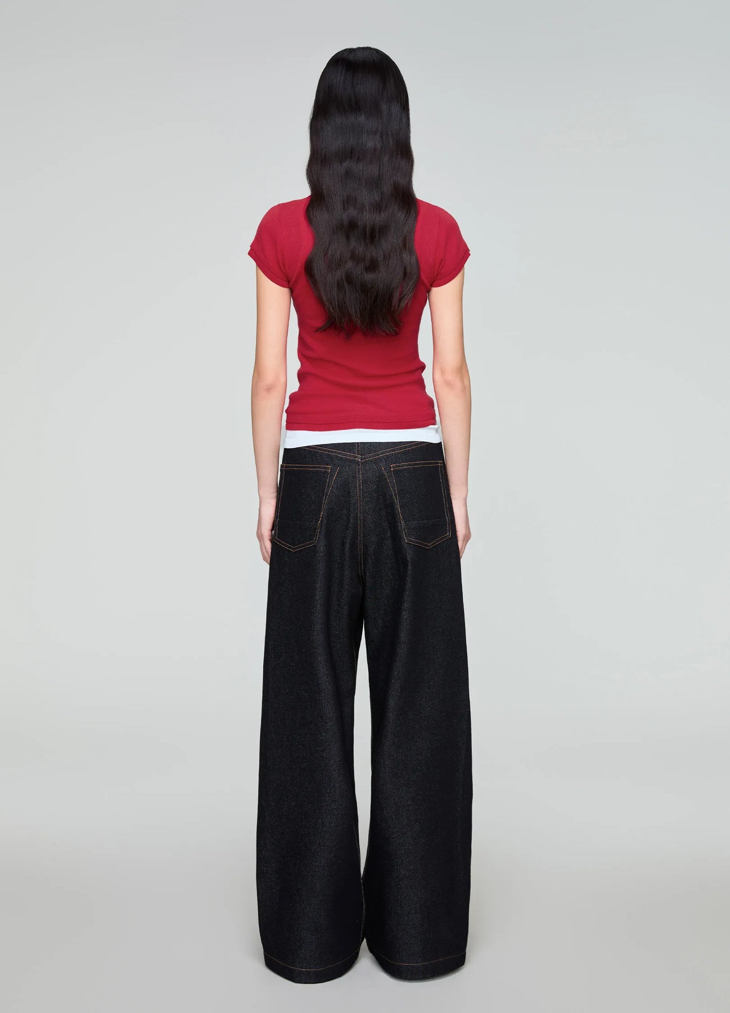 Pleated Wide Denims