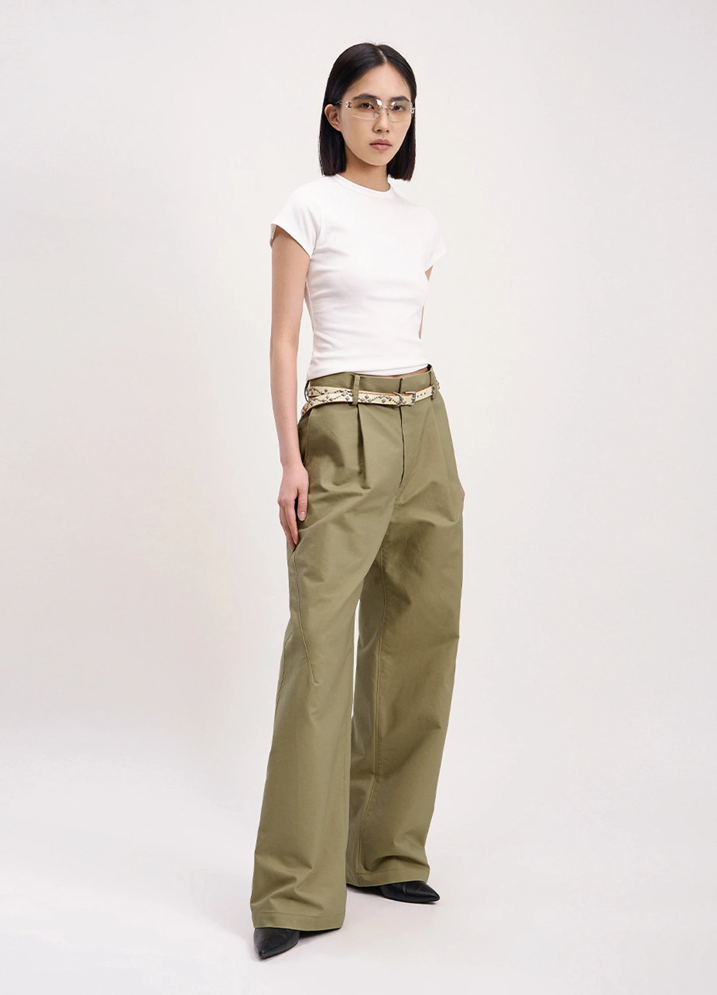 Pleated Chino Trousers