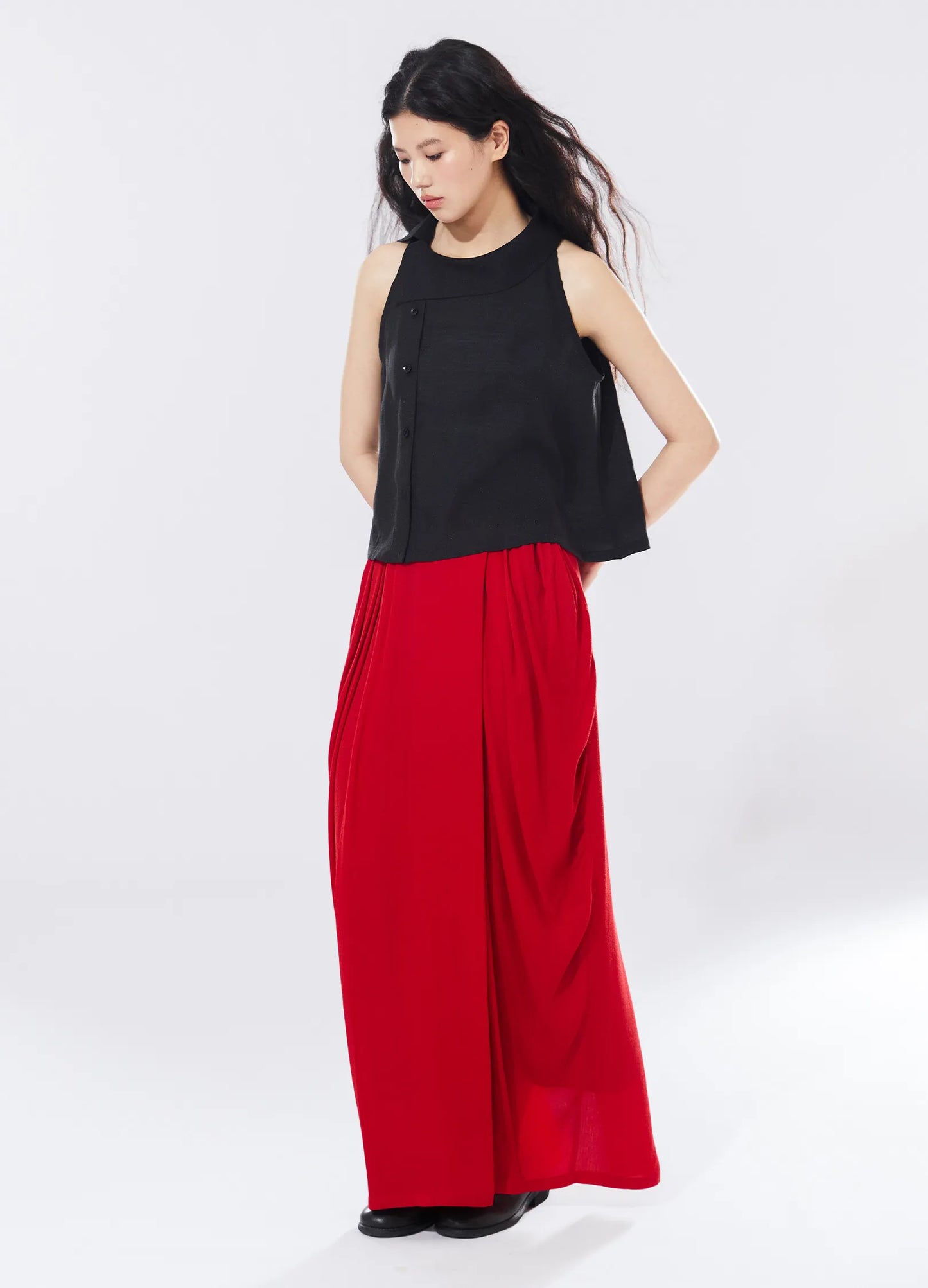 Pleated Full Body Skirt