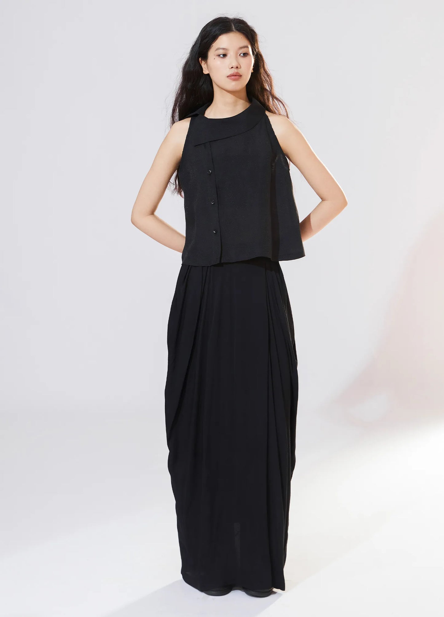 Pleated Full Body Skirt