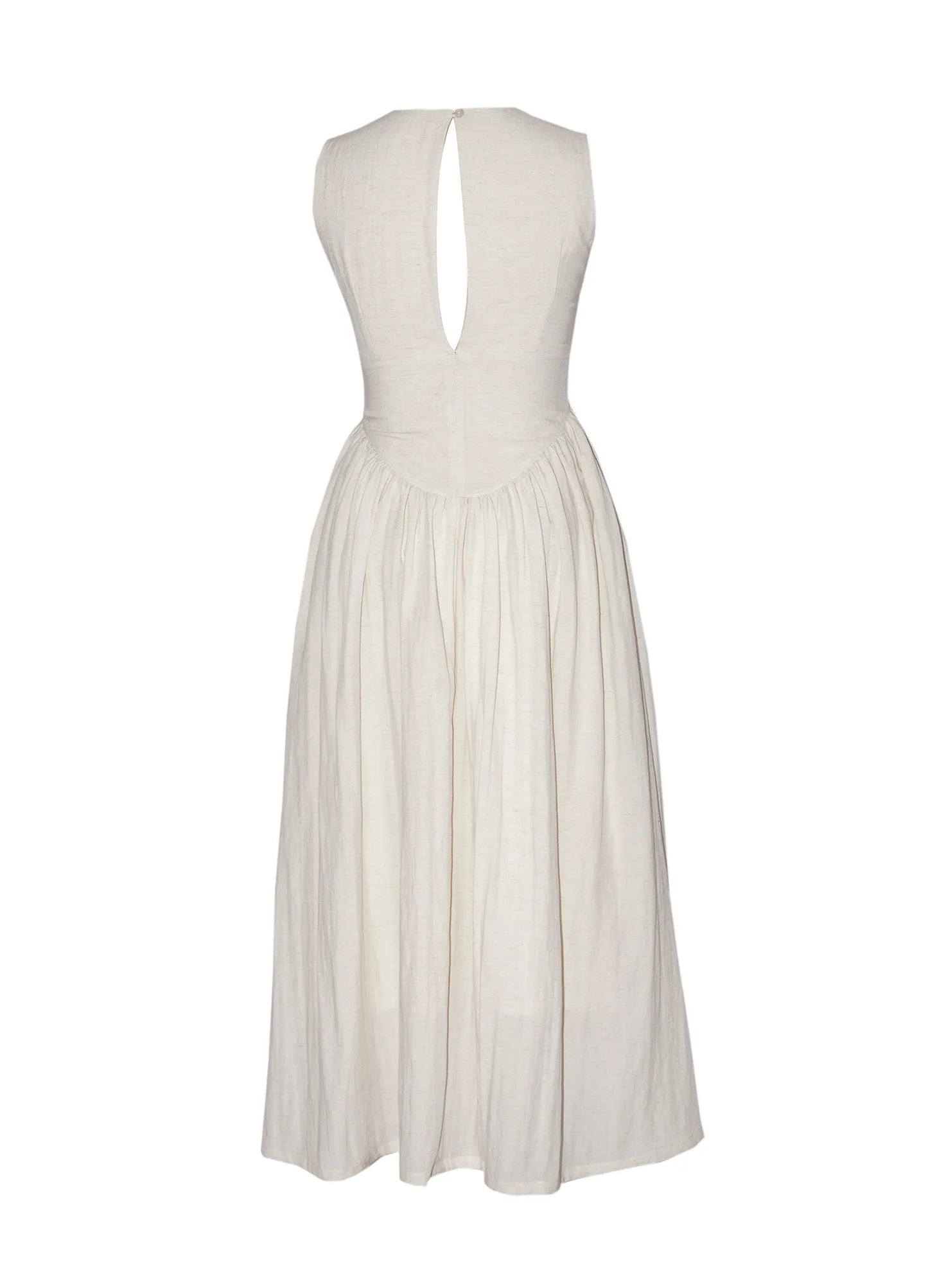 Pleated Linen Dress