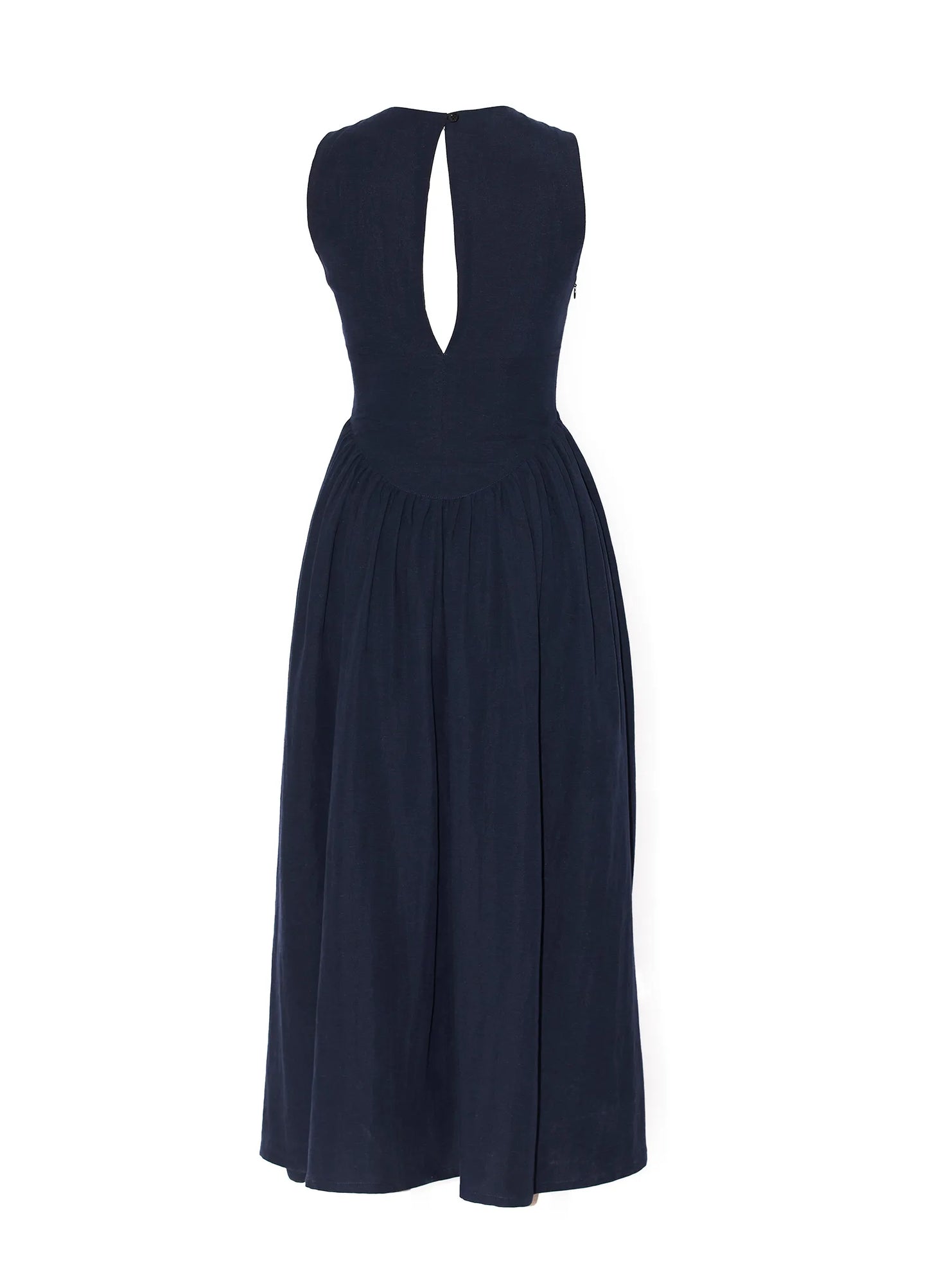 Pleated Linen Dress