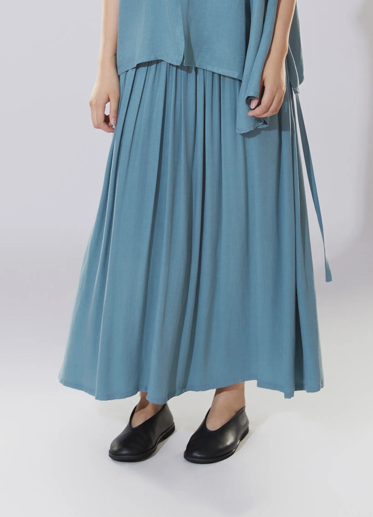 Pleated Wave Skirt