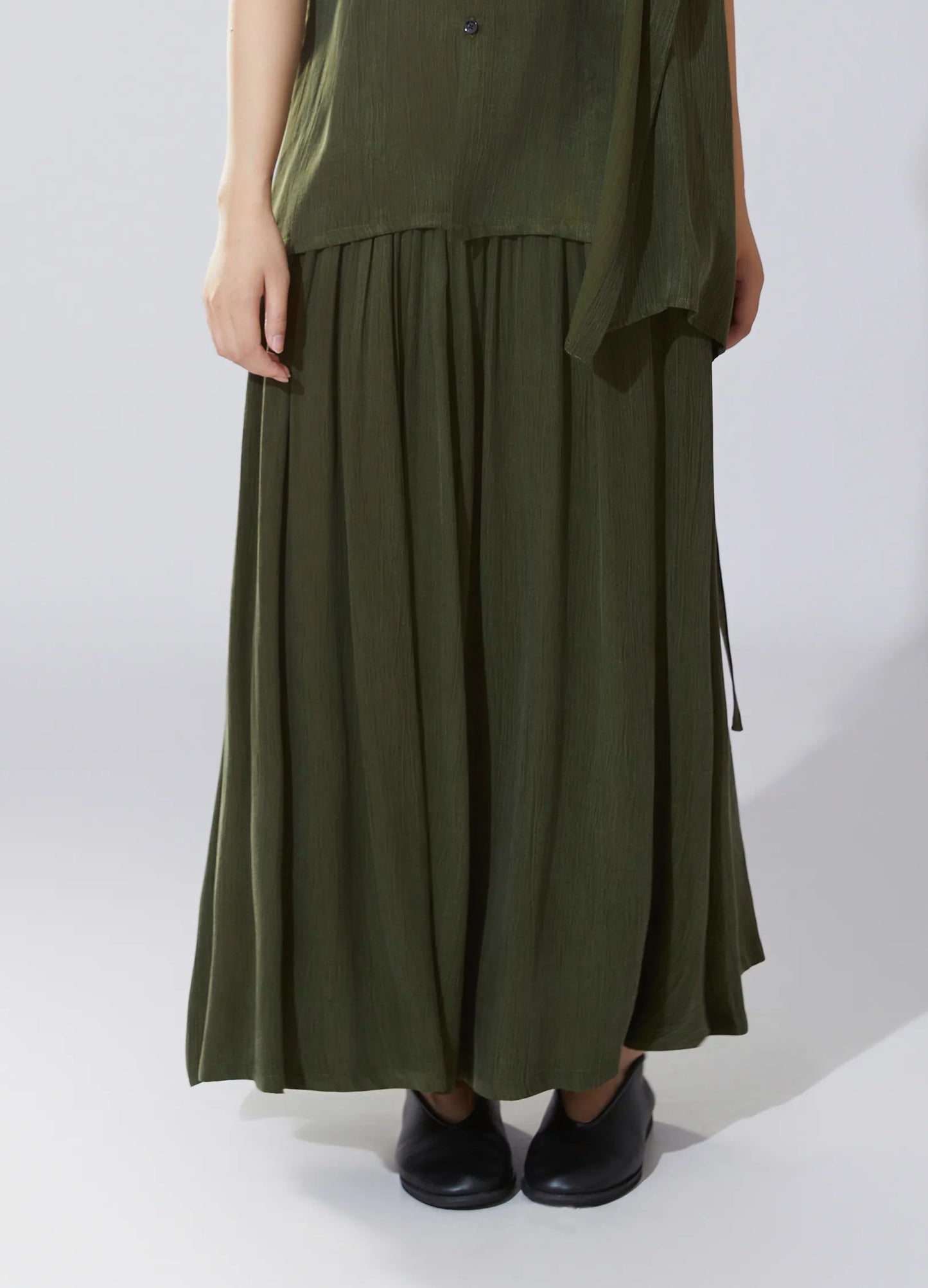 Pleated Wave Skirt