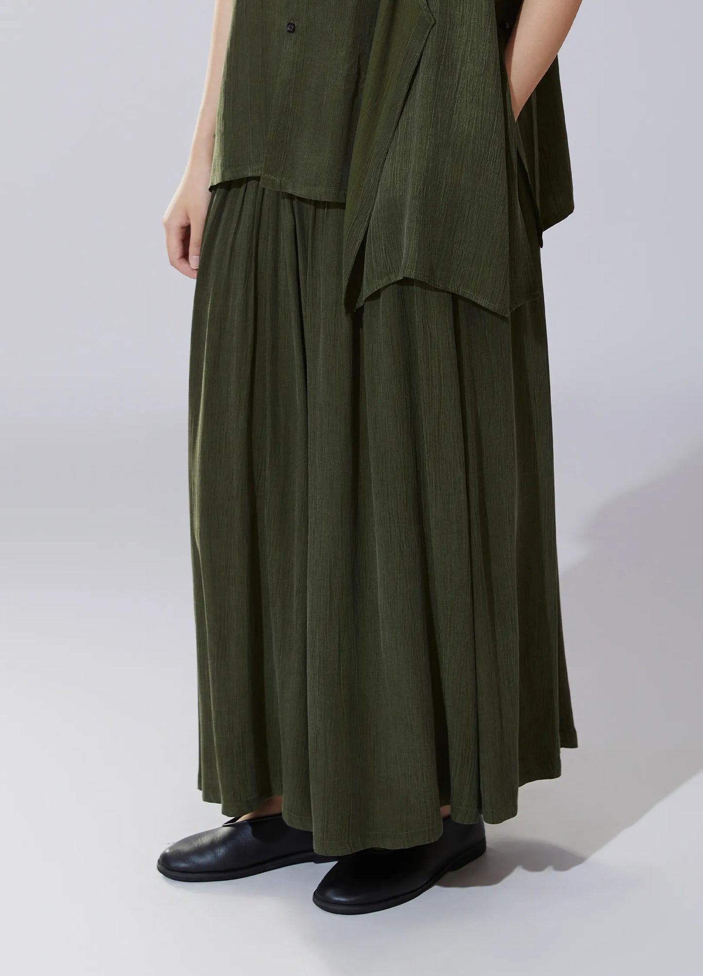 Pleated Wave Skirt