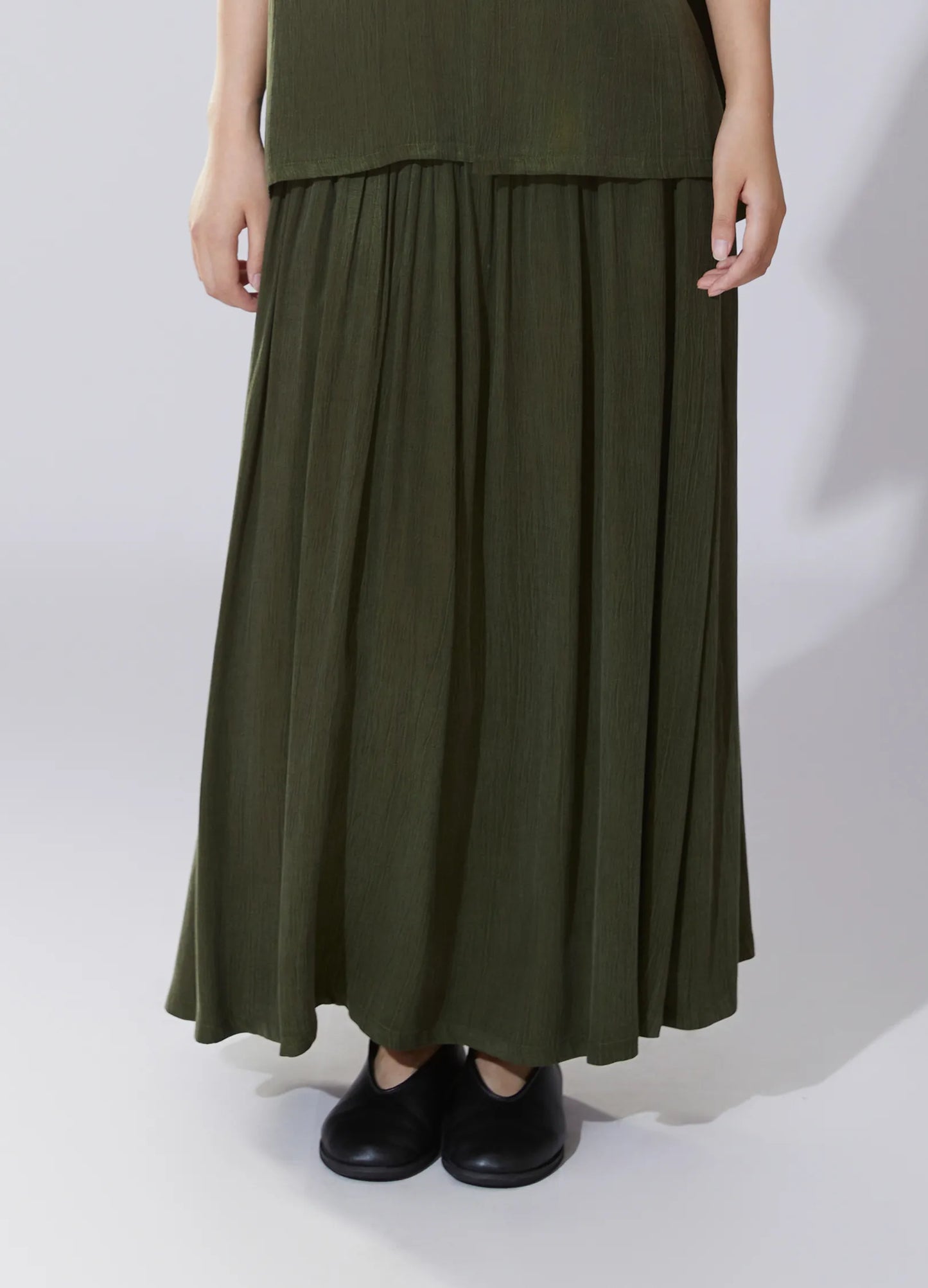 Pleated Wave Skirt