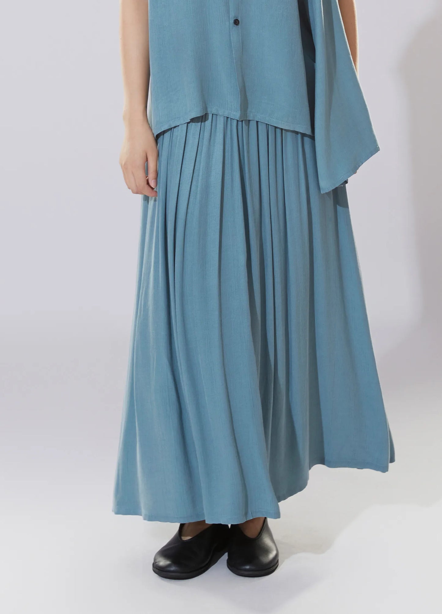 Pleated Wave Skirt
