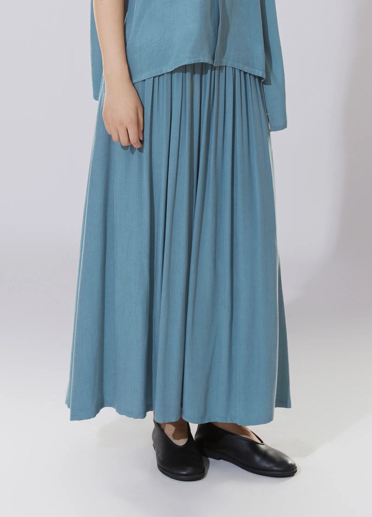 Pleated Wave Skirt