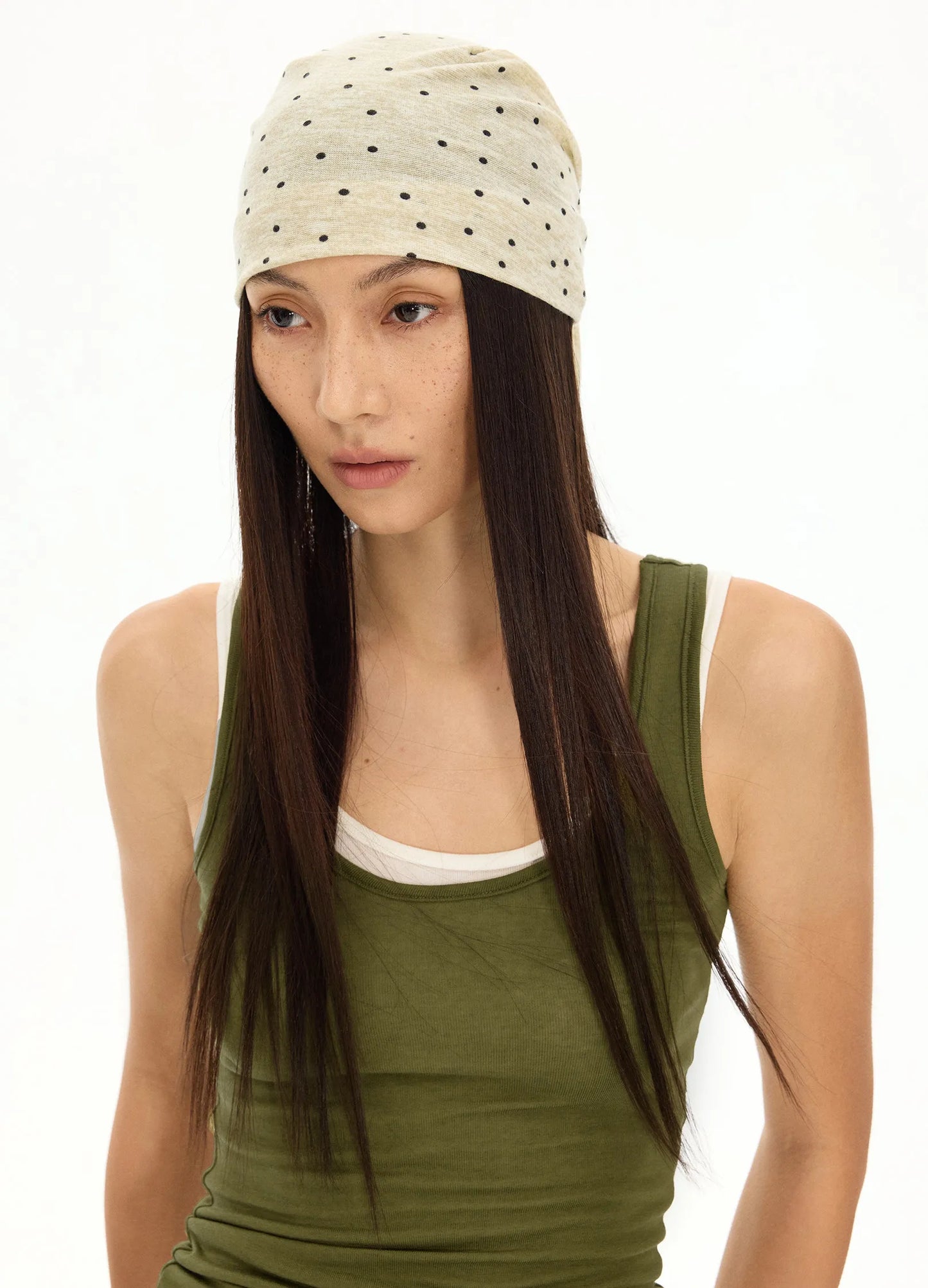 Polka Dot Knitted Bandana
