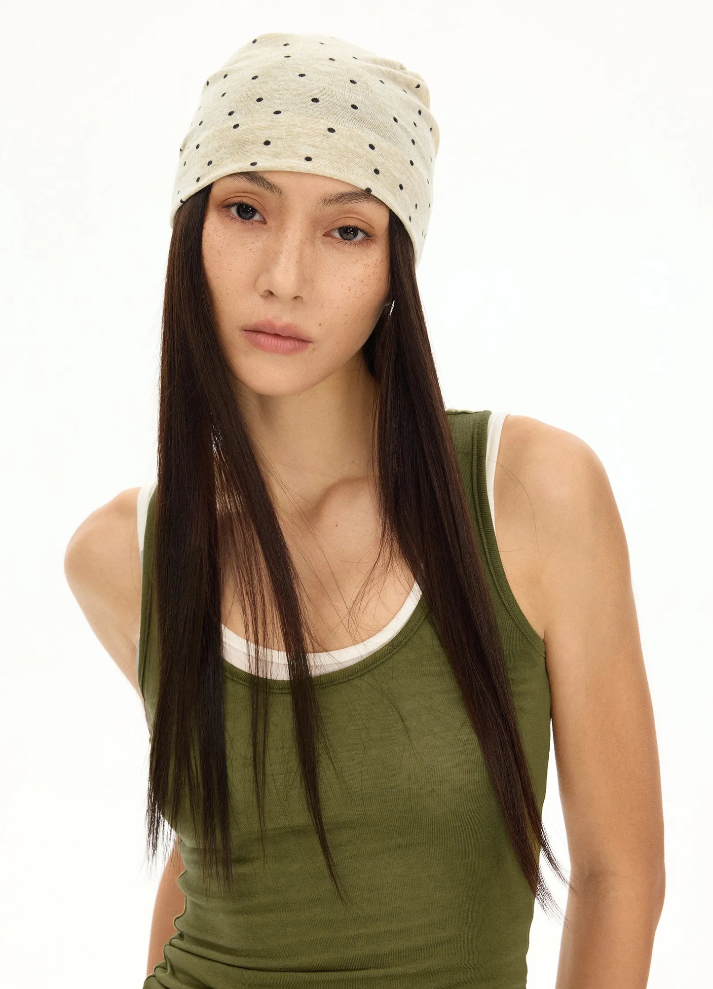 Polka Dot Knitted Bandana