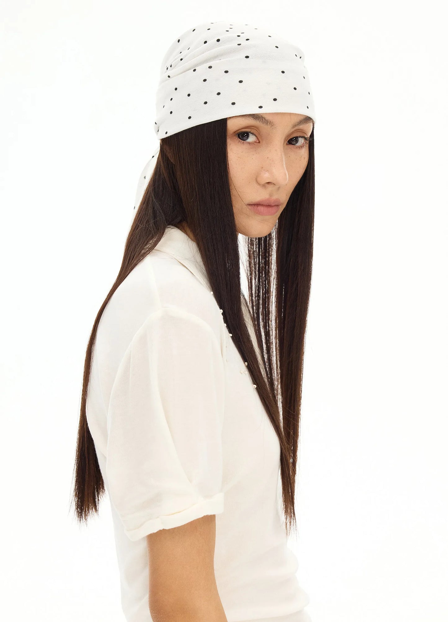 Polka Dot Knitted Bandana