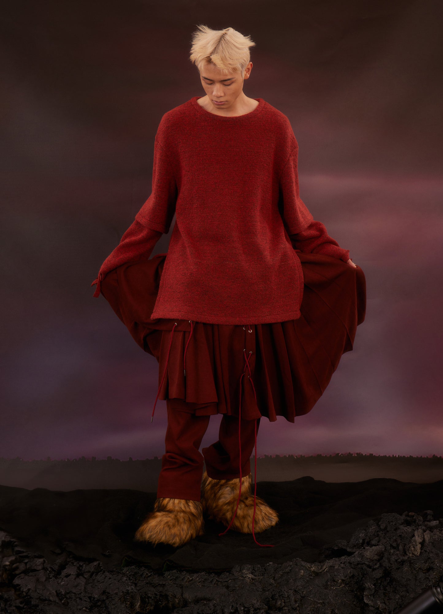 Raw Edge Turtleneck