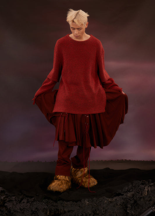 Raw Edge Turtleneck