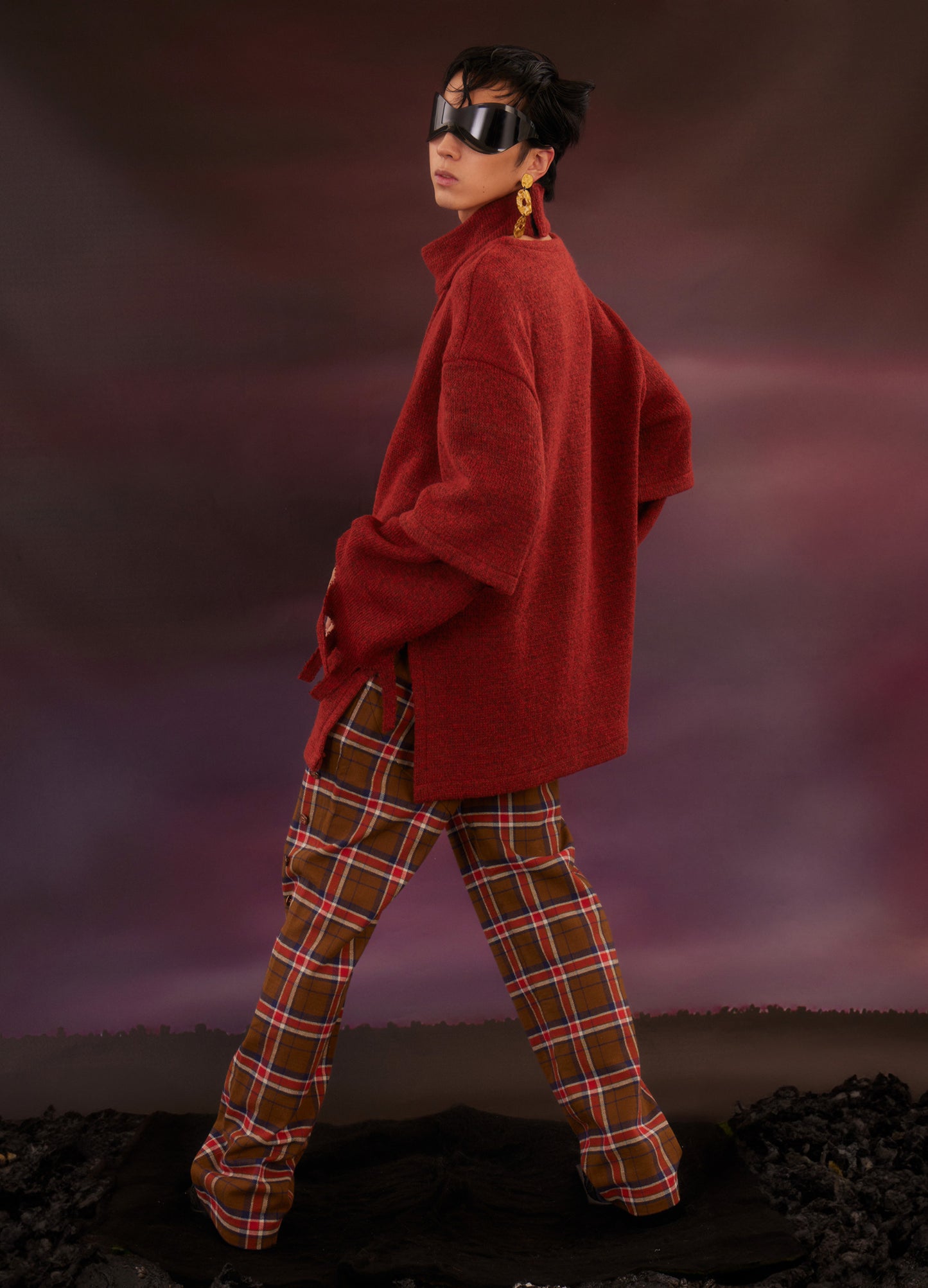 Raw Edge Turtleneck
