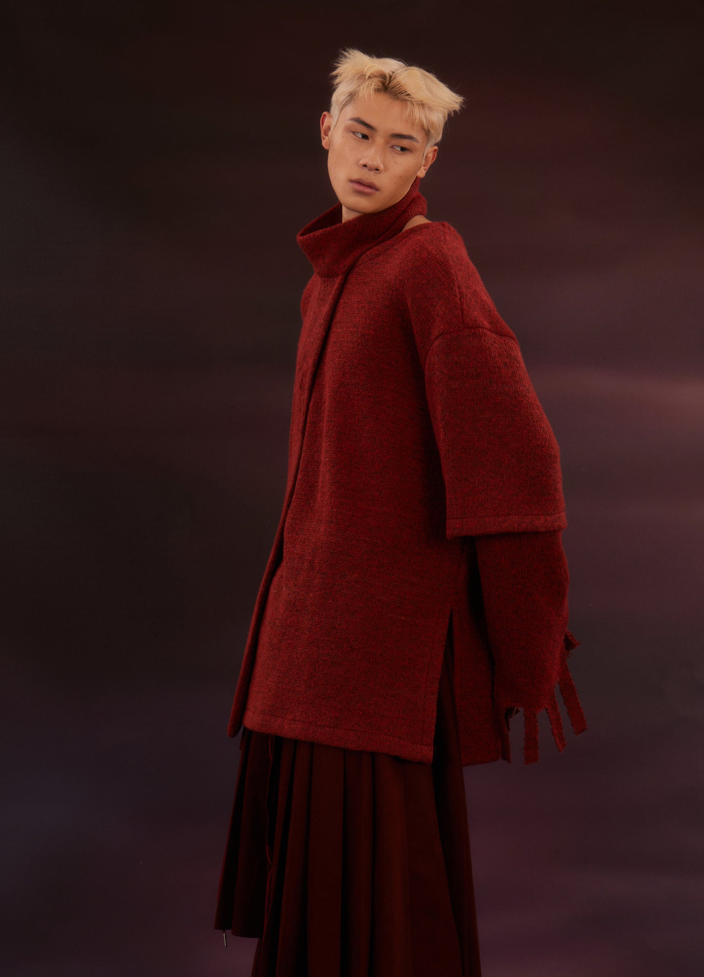 Raw Edge Turtleneck