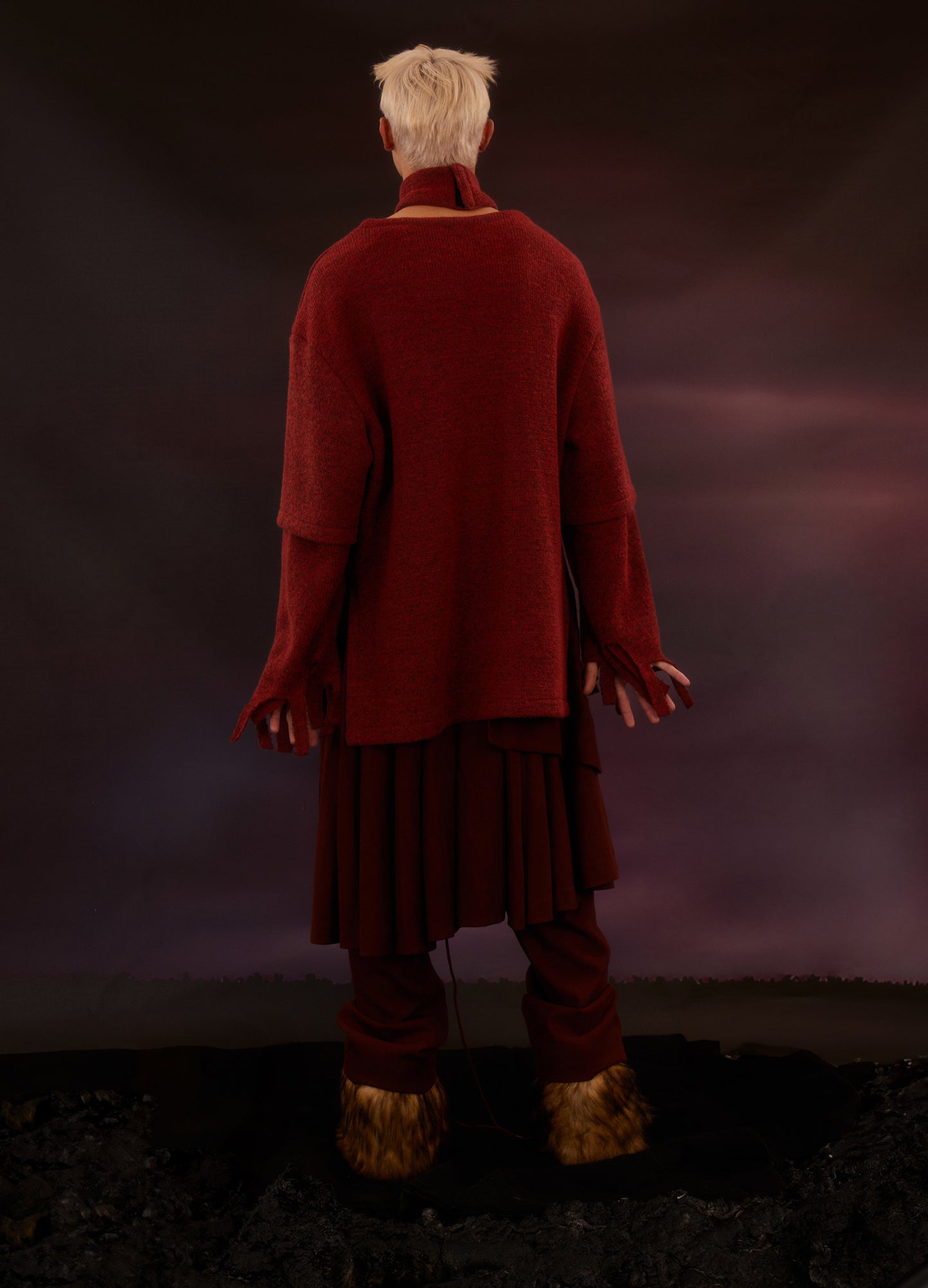 Raw Edge Turtleneck