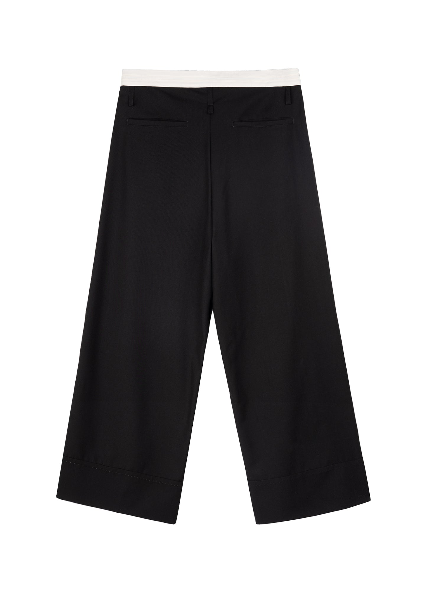 Reverse Seam Wide Leg Trousers