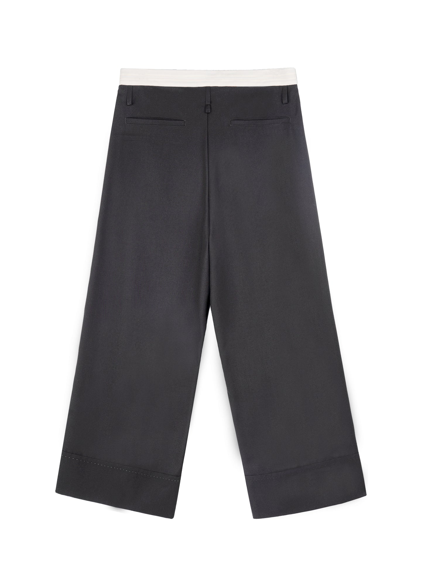 Reverse Seam Wide Leg Trousers