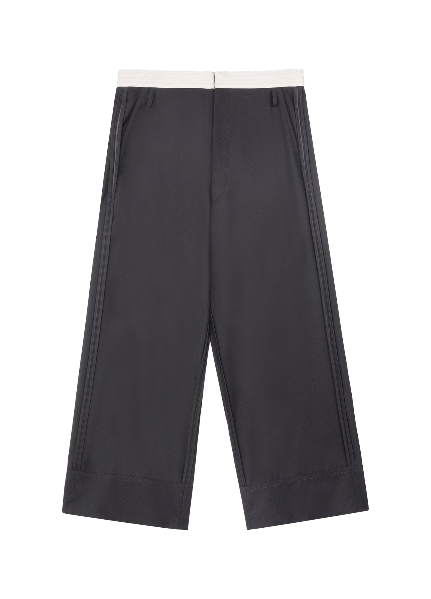Reverse Seam Wide Leg Trousers