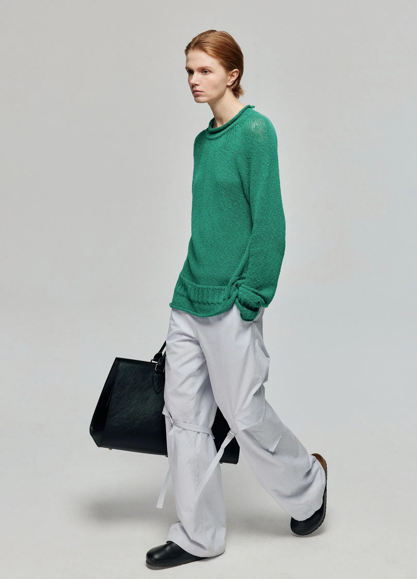 Rolled Edge Knit Sweater
