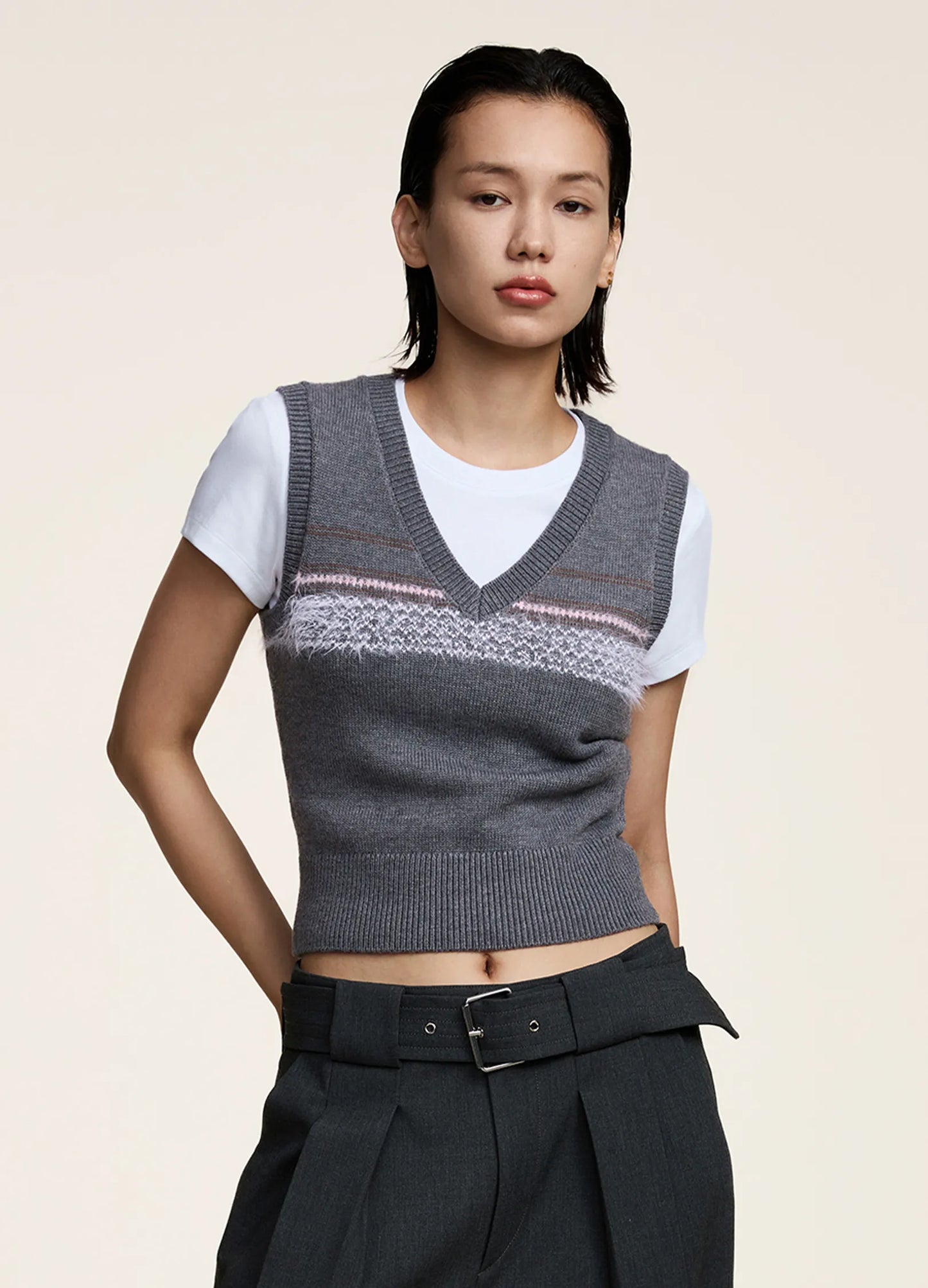 Ribbed Cut Vest
