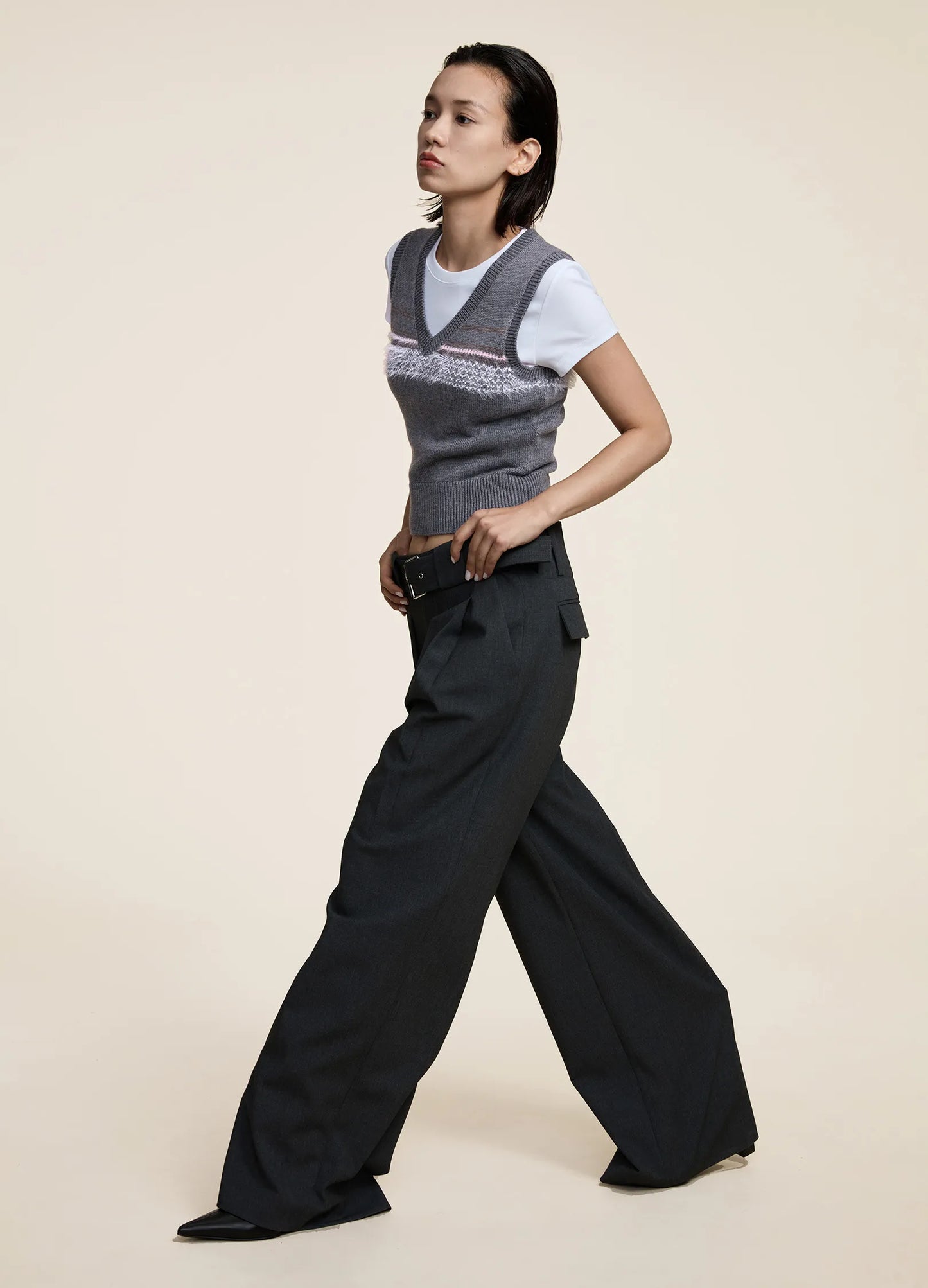 Ribbed Cut Vest