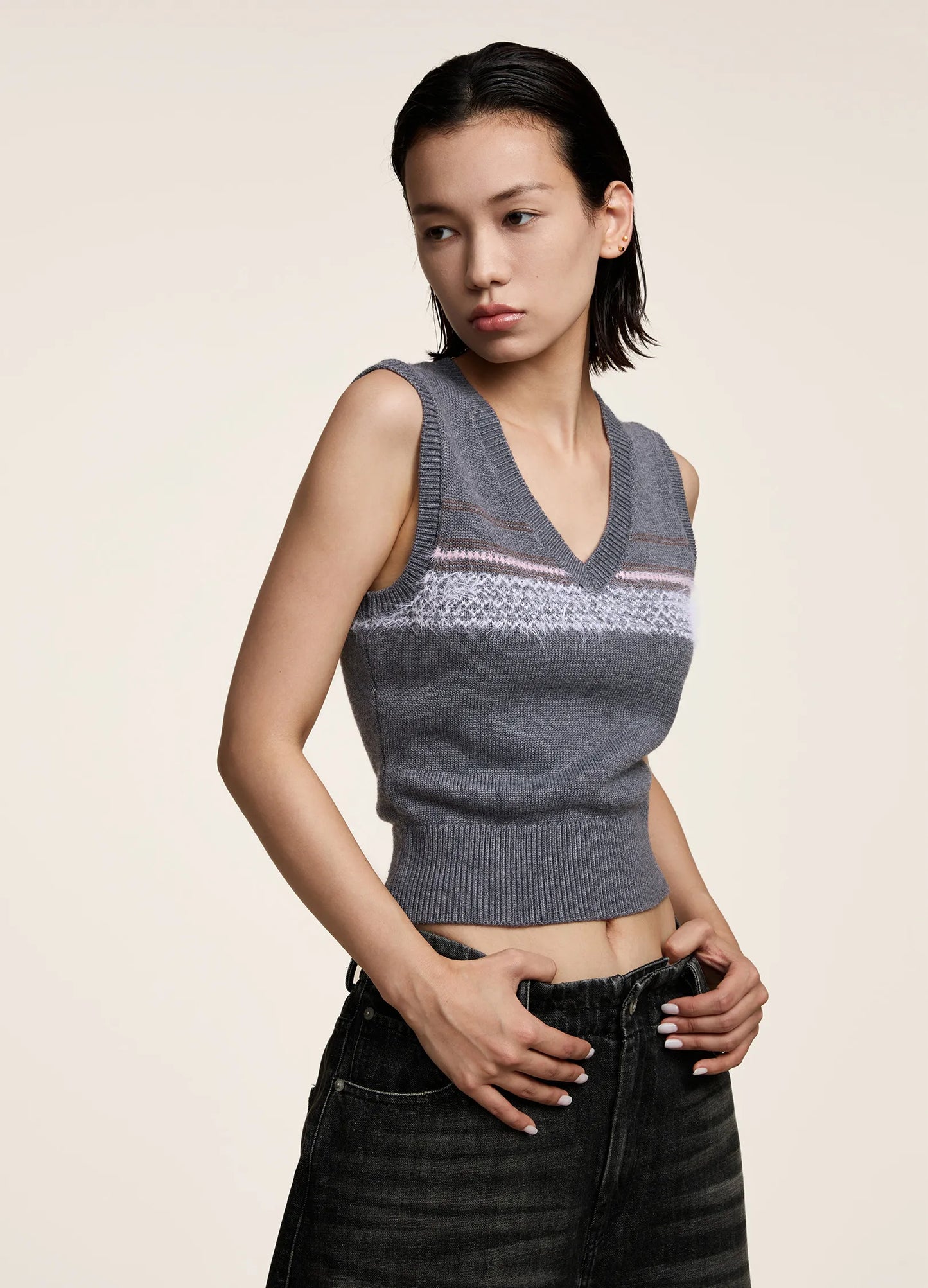 Ribbed Cut Vest