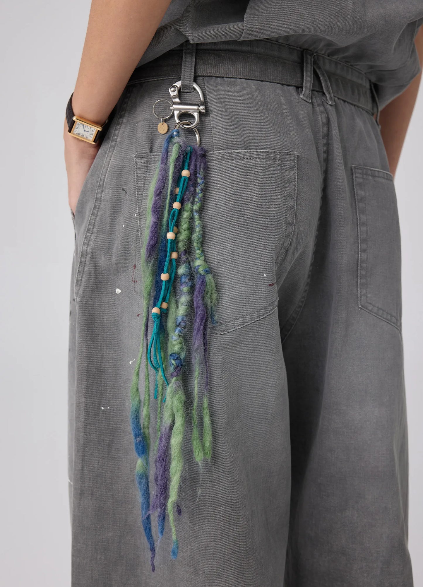 Ribbon Yarn Keychain