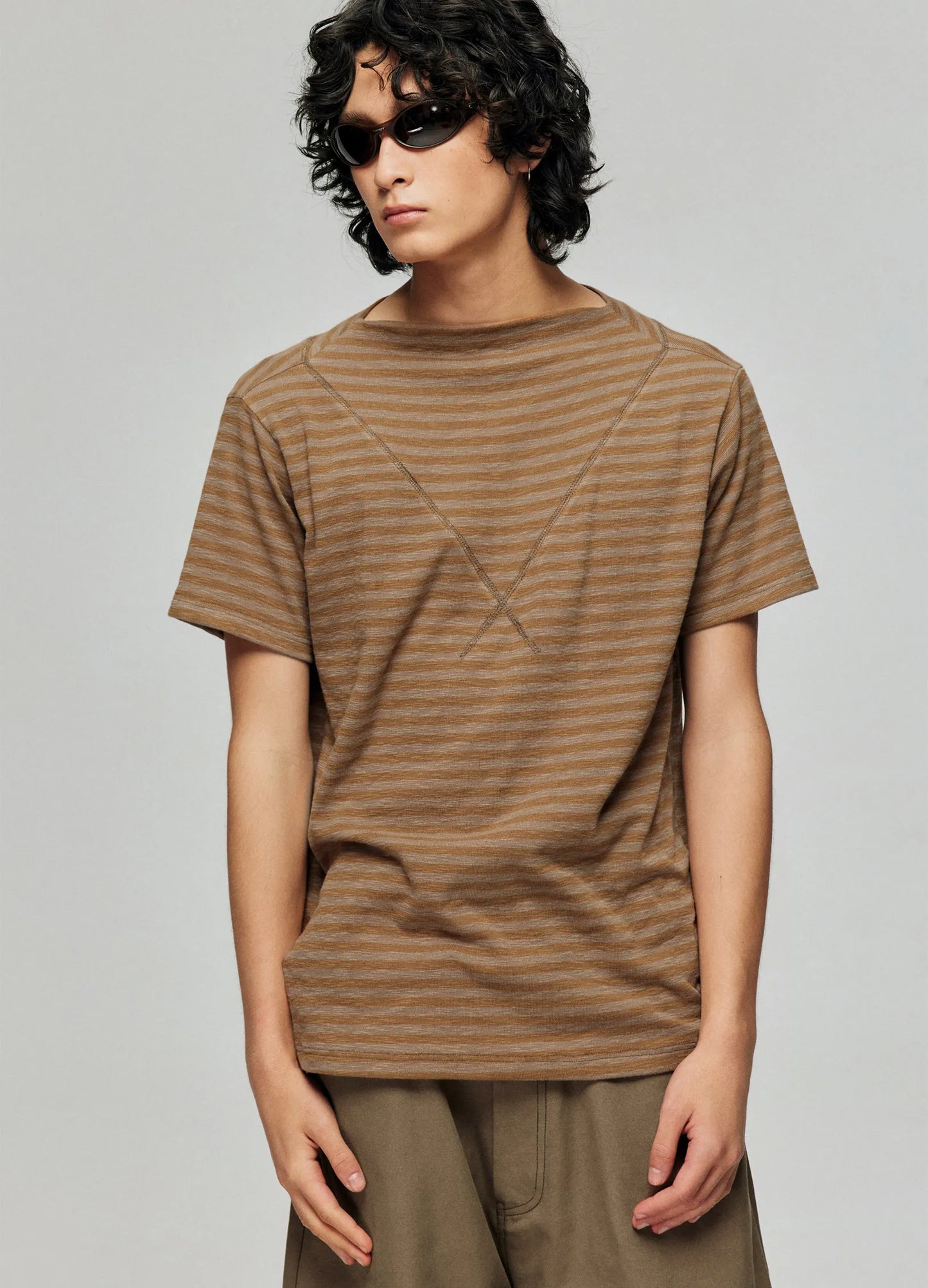 Striped Wide Neck Tee