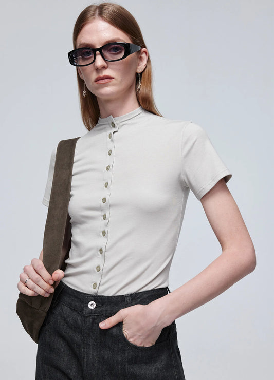 Slim Button Tee