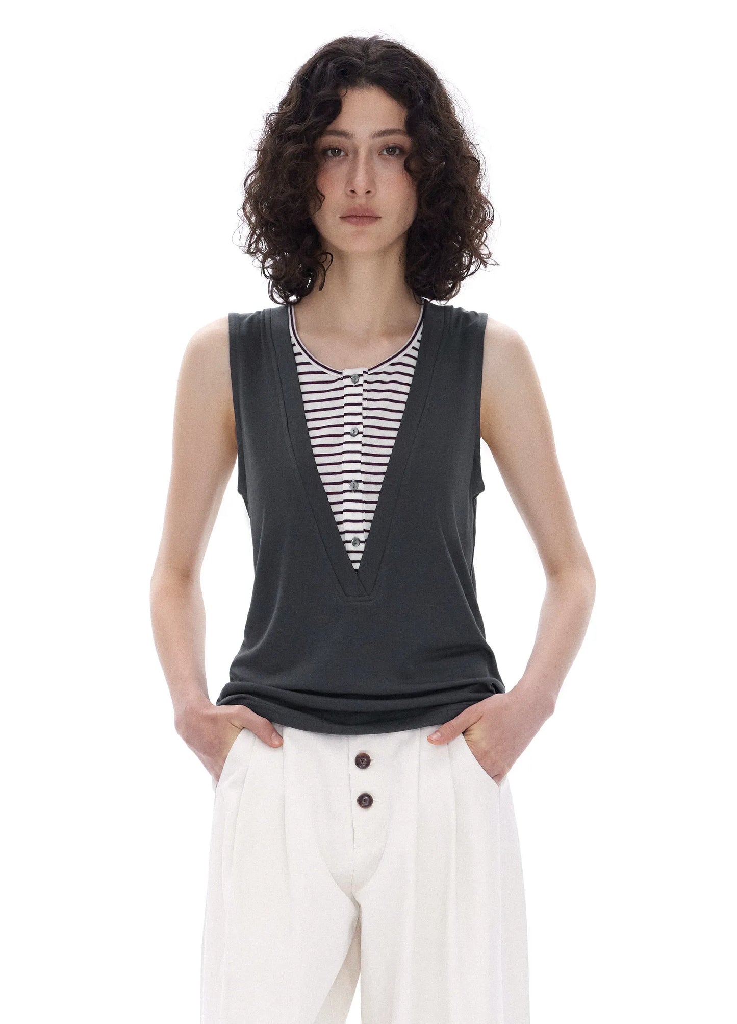 Slim V Top