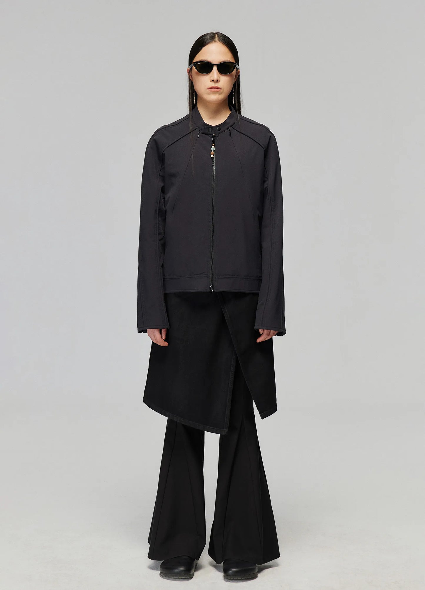 Slim Flared Elastic Trousers