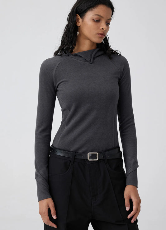 Slit Collar Long Sleeve