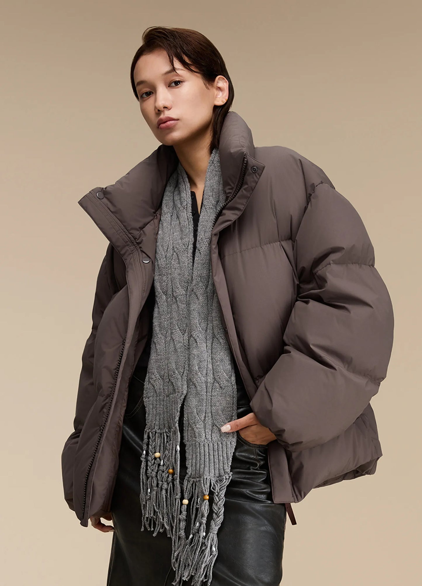 Snap Puffer Jacket