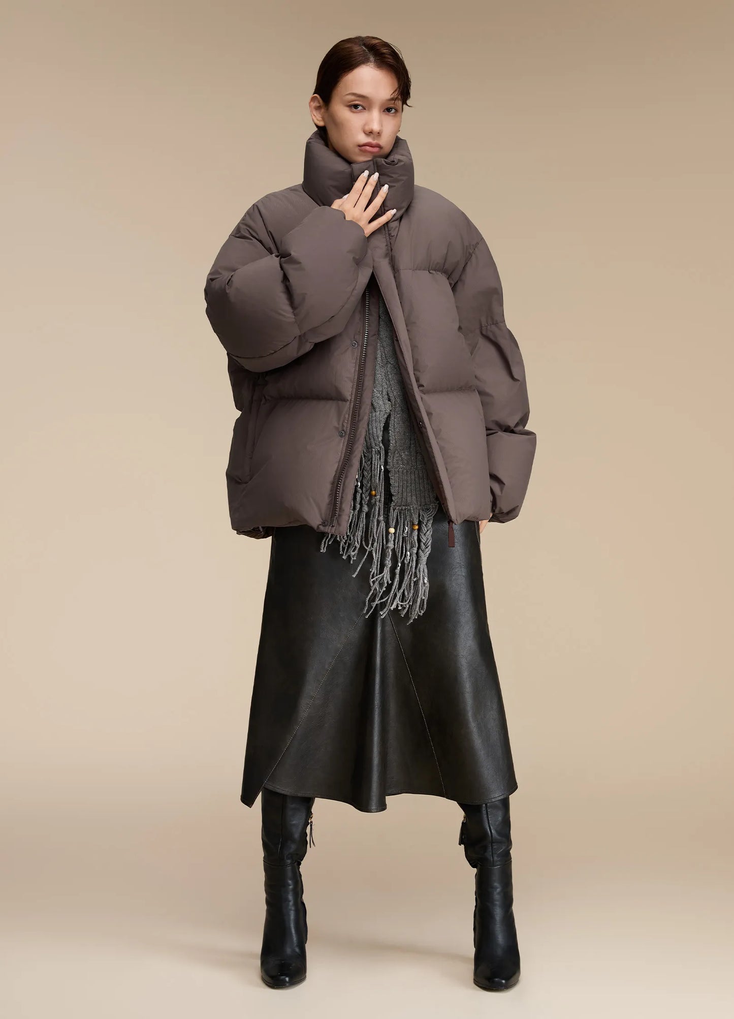 Snap Puffer Jacket