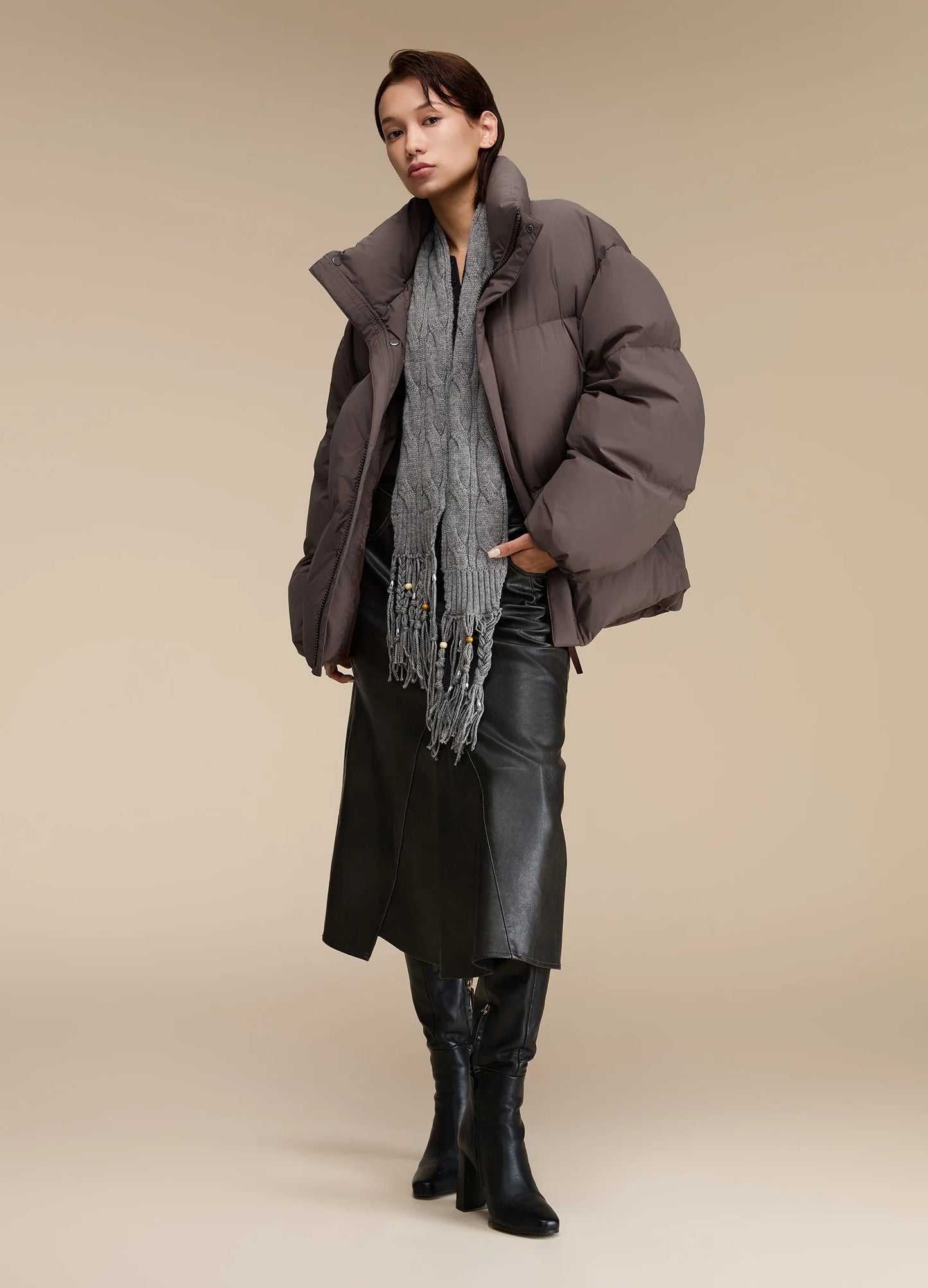 Snap Puffer Jacket