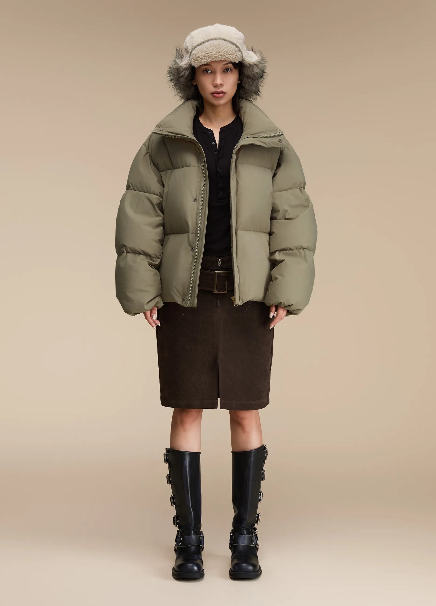 Snap Puffer Jacket