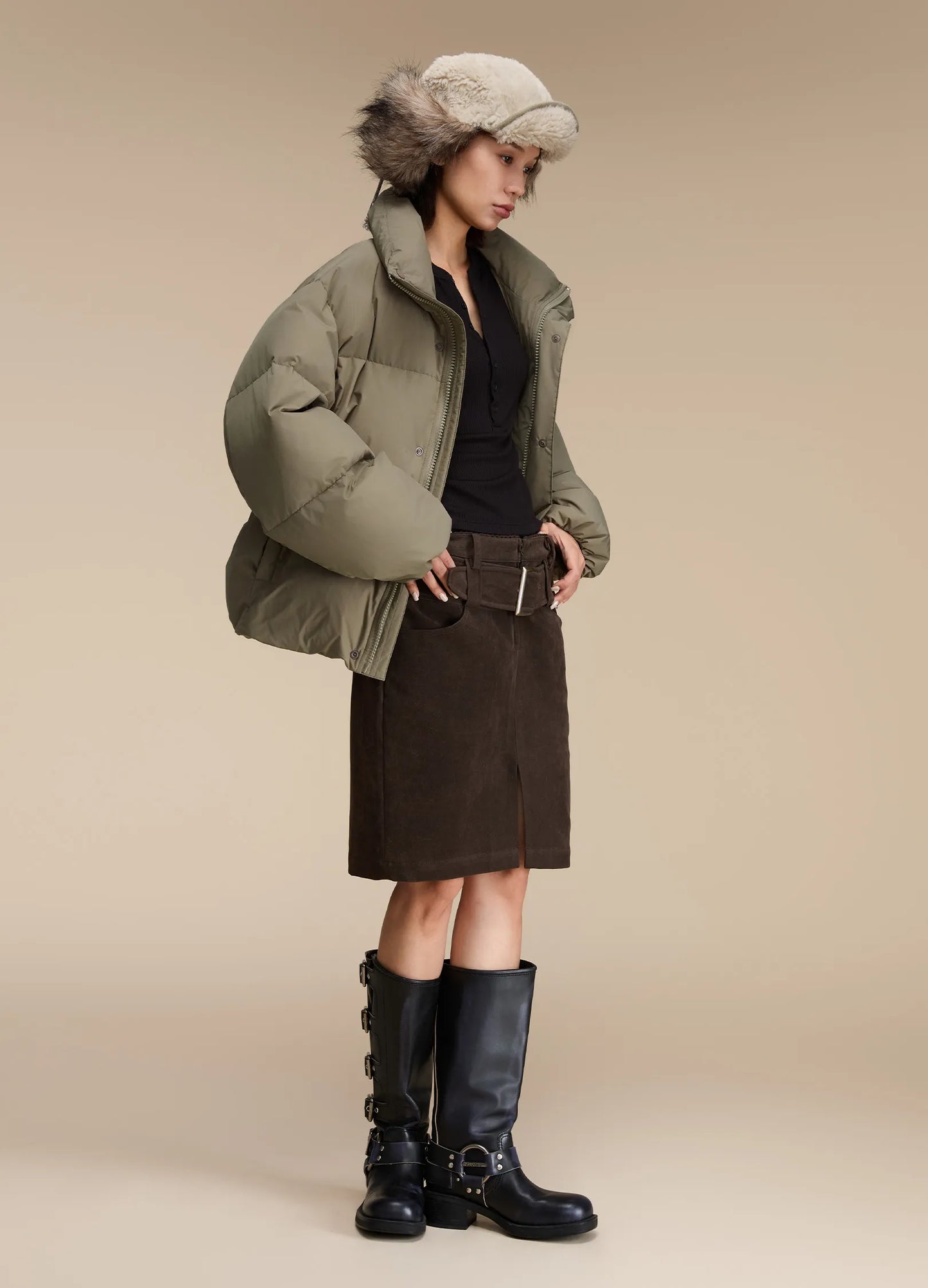 Snap Puffer Jacket